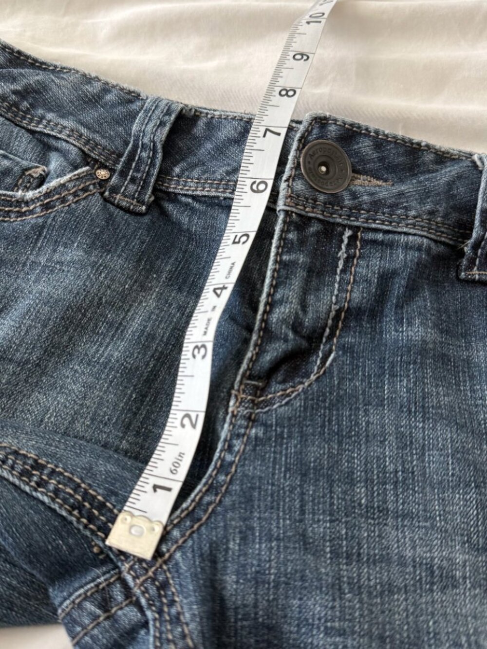 VTG Y2K Aéropostale Chelsea Bootcut Jeans Womens 9/10 Low Rise Rhinestone - Picture 8 of 12